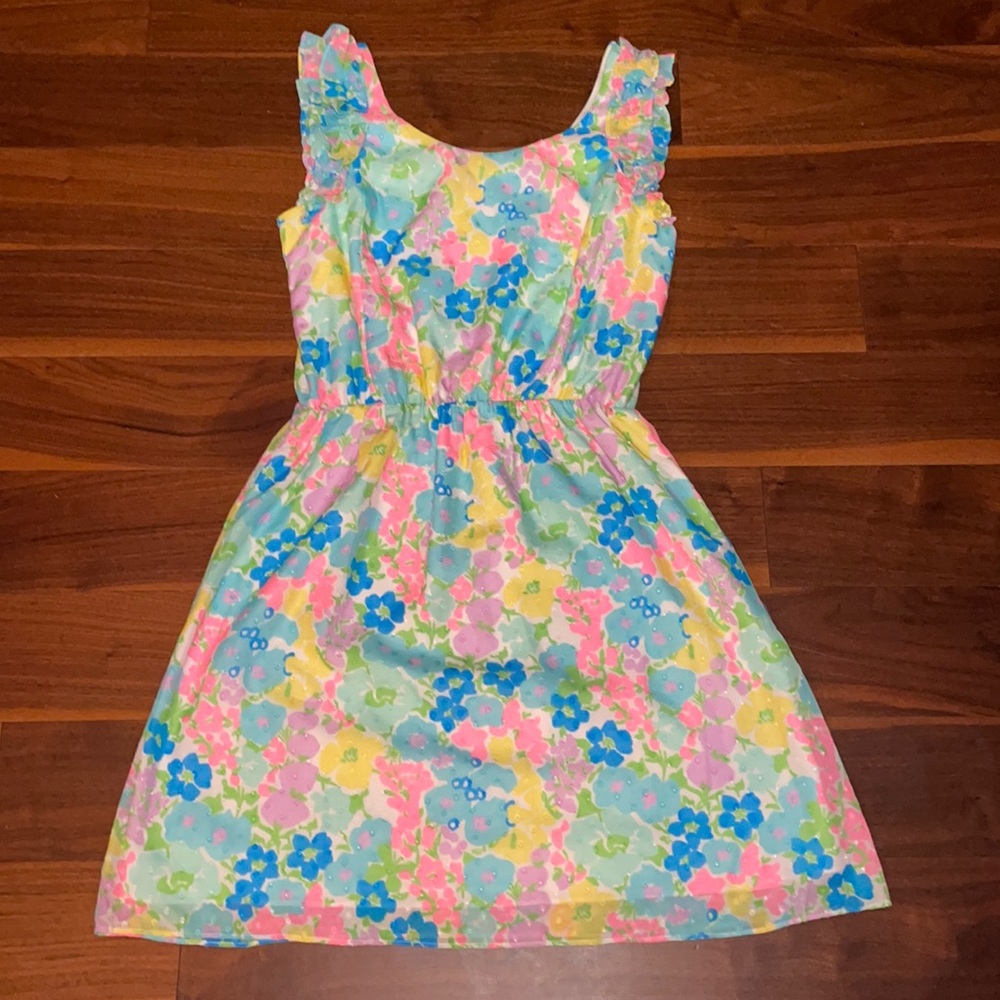 Lilly Pulitzer floral Danna Dress. Spring Fling fluorescent